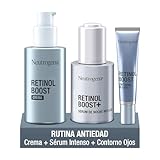 Neutrogena Retinol Boost Rutina Antiedad con retinol puro para la cara, incluye Crema antiedad (50ml), Contorno de ojos (15ml) y Sérum intenso (30ml), para una piel más joven y sin arrugas