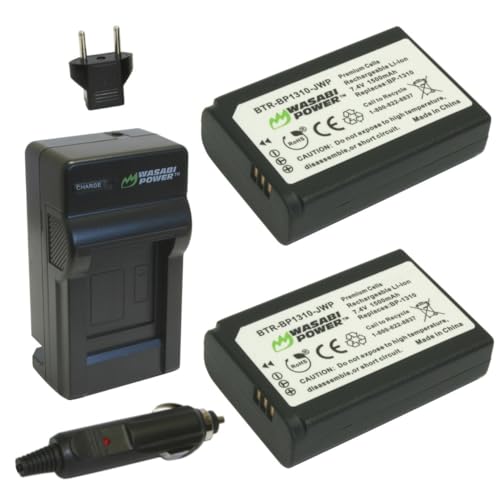 Wasabi Power Battery (2-Pack) and Charger for Samsung BP1030, BP1130, ED-BP1030 and Samsung NX200, NX210, NX300, NX1000, NX1100, NX2000