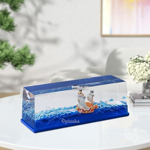 Image of PINAKA One Piece Unsinkable Thousand Sunny Ship Action Figure, Anime Theme, Multi Color, PVC, 14.2 x 5.5 x 4.5 cm