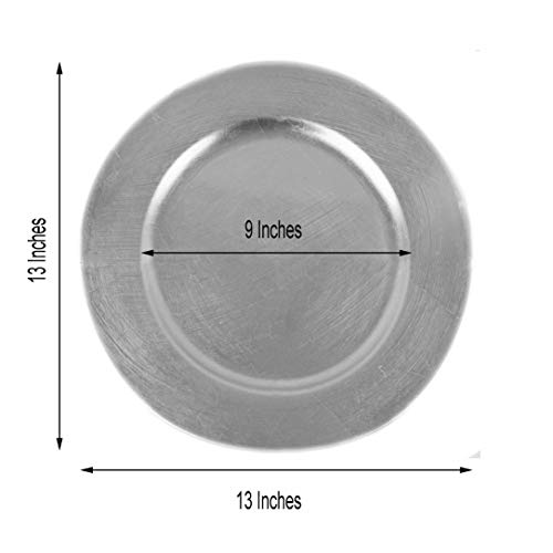 Platos base redondos plata 13 pulg 24 piezas miniatura 4