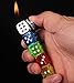 Briquet à dés Réutilisable Cigarette Fumer Cigare Portable En Plastique Doux Flamme Corps Clignotant Mignon Cadeau D'anniversaire for Hommes Personnalité Feu Gratuit Jouet Rougeoyant Butane Rechargeab