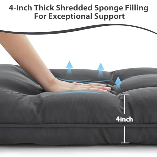 WEOAVRY 4" Thick Outdoor Bench Cushion 44x19x4 Inch, Waterproof Patio Furniture Cushions, Bench Seat Cushion for Porch Swing, Window, Indoor by WEOAVRY - Used condition - Image 2