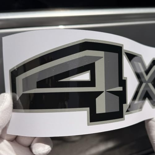 Image of GOLD HOOK 4x4 Bedside Decals Compatible with Ford F-150 2004-2008 - Diamond Series - Gray - Set of 2 (Diamond Finish)