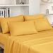 HOMEIDEAS Bed Sheets Set Extra Soft Brushed Microfiber 1800 Bedding Sheets - Deep Pocket, Wrinkle & Fade Free - 4 Piece(Queen,Gold)