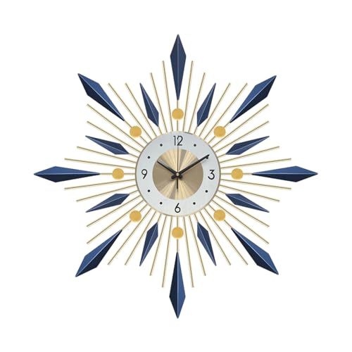 Horloge murale moderne en métal grande horloge silencieuse salon