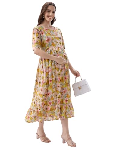 Image of AV2 Women Maternity Feeding Dress | Feeding Kurti | Nursing Dress -5071