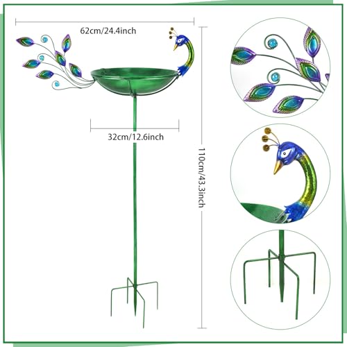 Abreuvoir pour oiseaux stable en métal pour éviter les chutes
