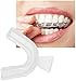 4Pcs Transparent Mouth Guard Silicone Grinding Guard Teeth,Bleaching Trays,Whitening Tray Sleeping Gum Shield for Sports Bruxism Bite Guard Easy to Use,Teeth Grinding Guards,Health Oral Care