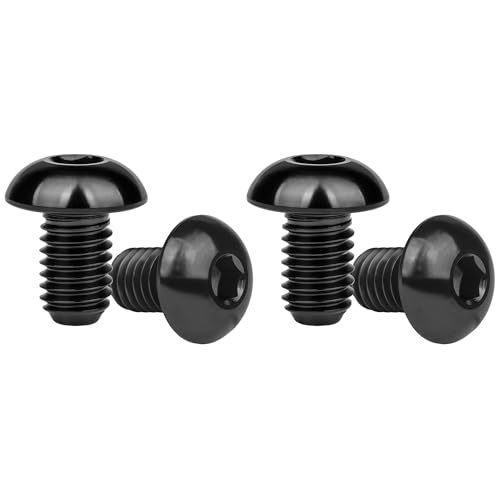 Image of Titanium Bolt M3 8 10 12 15mm Allen Key Head Screws for Bicycle Pack of 4 (Black, M3x8mm)