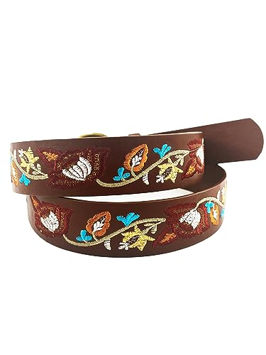 Beautiful Nomad Belts for Women Western Fashion Boho Embroidery PU Leather Belt for Jeans Dress2