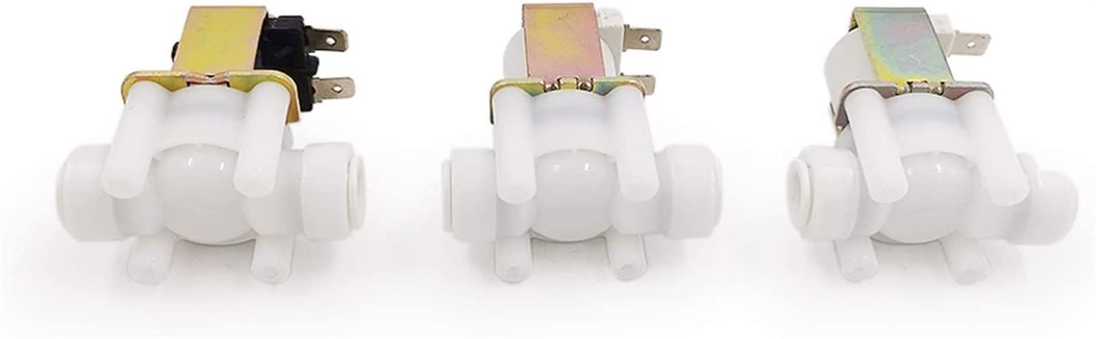 2Pcs 1/4 3/8 Zoll Wasser Magnetventil 12V/24V/220V Normal Geschlossenes Ventil Schlauch Rohr Schnelle Verbindung Umkehrosmose System Nützlich(Dc12v,1/4Inch)