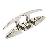 ISURE MARINE 6'' Folding Marine Stainless Steel Stud Mount Flip Up Cleat Boat Base Hardware