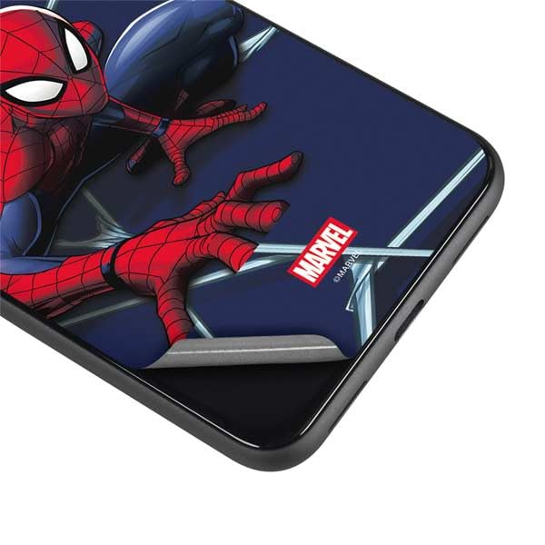 Skinit Decal Phone Skin Compatible with Google Pixel 4 XL - Officially Licensed Marvel Spiderman Crawling Spiderman Design