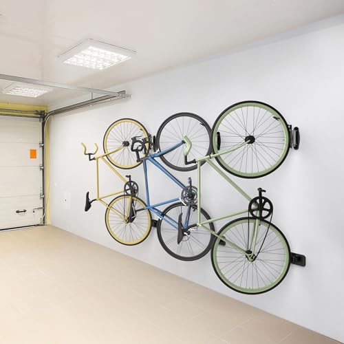 WALMANN Swivel Bike Rack Wall Mount with Locking Mechanism, Bike Hangers for Garage Vertical Space Saving Sturdy Bike Hooks for Home Bike Storage, Pack of 2 - Thumbnail 2
