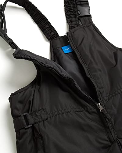 Perry Ellis Kids Snow Bib - Insulated Waterproof Bib Snow Pants with Secure Zip Cuff - Winter Pants For Girls and Boys (5-18), Size 8-10, Black