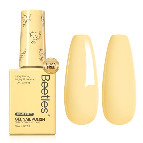 Image of Beetles Yellow Gel Nail Polish, Butter Time, Light Yellow Gel Polish 8ML