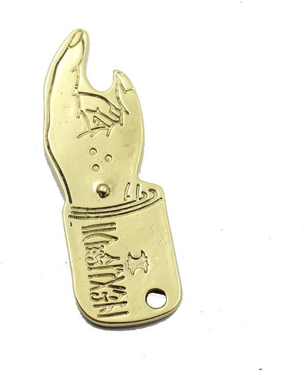 1Pcs 个性黄铜DIY创意开瓶器钥匙扣挂件手指开瓶器 配件五帝钱配饰Personality Brass DIY Creative Bottle Opener Keychain Pendant Finger Bottle Meter Accessories Five Emperors Accessories(73 * 22mm)