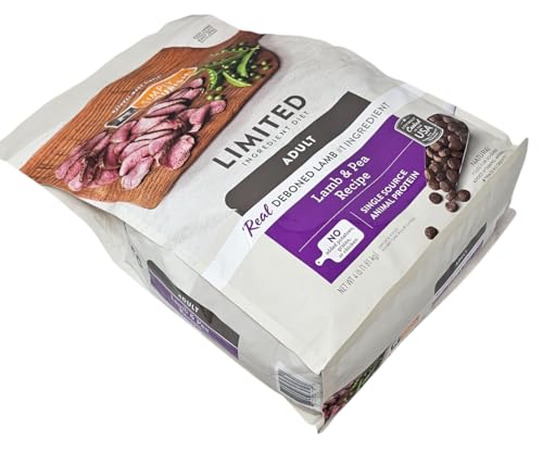 SIMPLY NOURISH Adult Lamb and Pea Limited Ingredient Dry Dog Food, 4 Pound Bag