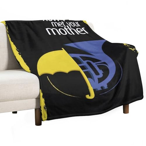 KKRANG Manta individual de franela suave con texto en inglés «How I Met Your Mother», manta cálida para sala de estar, sofá, manta familiar para habitación, oficina, 130 x 175 cm