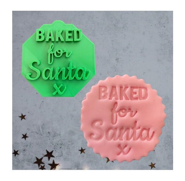 Baked for Santa Christmas Cookie Style Fondant Stamp Debosser (10cm)