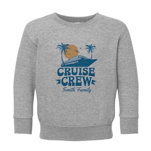 Cruise Crew Smith Family Kids Sweatshirt Toddler 2T Heather Grey