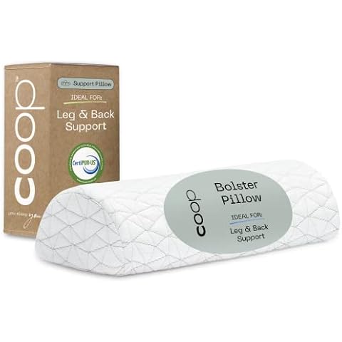 Coop Home Goods Four Position Adjustable Support Pillow, Half-Moon Form with Insert, Memory Foam Knee Pillow, Leg Pillow, Neck Pillow, Lumbar Pillow - Wedge Pillow for Neck, Back & Pressure Points Cover