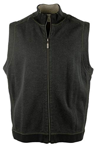 Tommy Bahama Men's New Flipsider Full-Zip Vest (Midnight Oil, XX-Large)