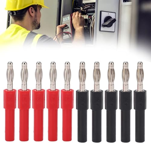 5 Set Bananenstecker Stecker 4 mm auf 2 mm Buchse Multimeter Adapter Prüfspitze für Messleitungen Sonden Anschluss Verbindungsteile