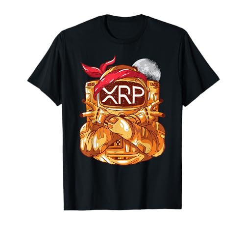 Ripple XRP Crypto Coin Astronaut HODL to the Moon T-Shirt