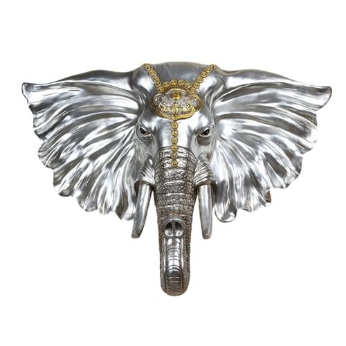 Statue créative en forme de tête d'animal éléphant résine cadeau idéal