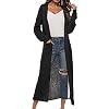 Vertvie damesvest met lange mouwen, open voorkant, cardigan, gebreid vest asymmetrische pasvorm gebreide mantel/jas lang shirt met zakken