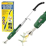 2 in 1 Electric Weed Burner - 2000W & BBQ Lighter, Camping, Weeding Wand | Garden Weeds Killer, Blowtorch, 2000 Watt | 80Cm, Multi Purpose Gardening Hand Tool, Igniter