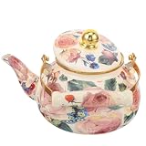 Tetera Esmaltada Vintage de 2, 5 L Asa Cómoda para Estufa