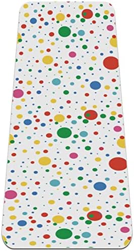 Dragon Sword Multicolor Dots Pattern Graffiti Premium Thick Yoga Mat Eco Friendly Rubber Health&Fitness Non Slip Mat for All Types of Exercise Yoga and Pilates (72" x 24" x 6mm)