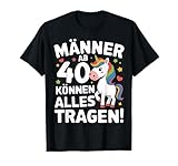 T-Shirt 40. Geburtstag Herren Damen 40 Jahre Deko