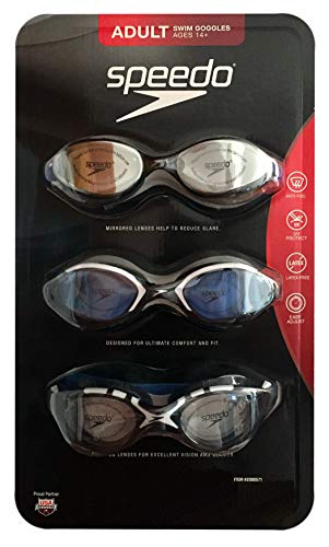 Speedo 3 Pack Adult Swimming Goggles 2019 Edition
