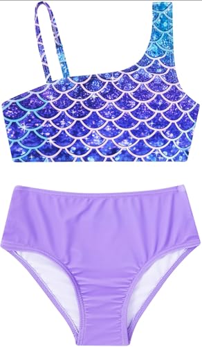Image of RAISEVERN Girls Swimsuit 3 Piece Bathing Suits Cute Swimwear for 5-12 Years