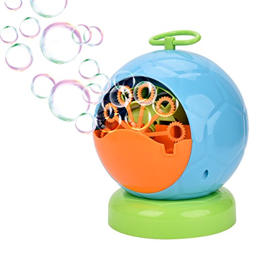 Showin Bubble Machine, Automatic Bubble Blower Durable Bubble Maker Over 500 Colorful Bubble Per Minute for Kids,Christmas,Parties,Wedding Use 4AA Battery Operated (not Included) (A)