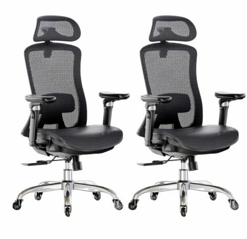 Image of Marsail Big and Tall Mesh Ergonomic Office Chair with 6D Armrests, 2 Pack