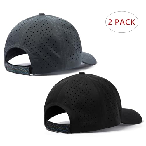 Image of UPF 50+ Performance Water Resistant Baseball Cap Lightweight Breathable Hat Golf Running Boat Hiking for Men Women
