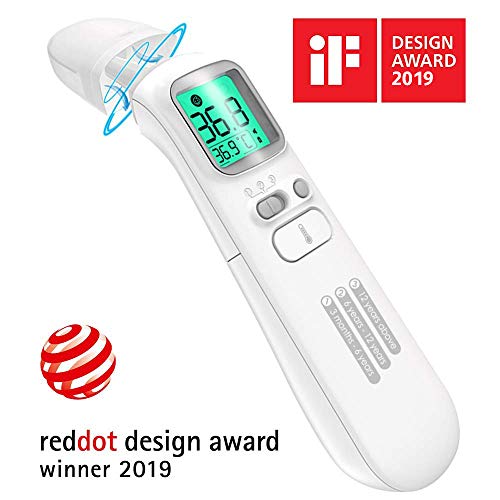 ONEBOM Forehead Thermometer for Fever with Ear Function - Instant Accurate Reading with Fever Alarm, - //coolthings.us