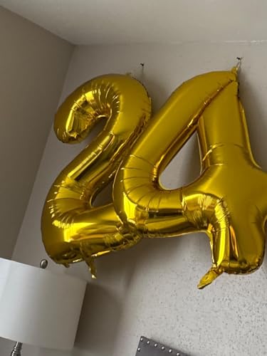 Smlpuame 40 inch Number Balloon 0-9 Gold Large Number 40 Balloons,Digital Balloons for Birthday Party Celebration Decorations Supplies, Helium Foil Number Balloons for Wedding Anniversary