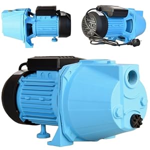 Waterpomp SET 100S (1100 W, 3600 l/h, hoogte max. 50 m) - oppervlaktepomp, besproeiingspomp - voor schoon water - tuinpomp, irrigatiepomp