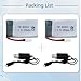 Tosiicop 3.7v Drone Lipo Battery - 2 Pack 650mAh Rechargeable Batteries for SYMA X5 Serial UVA Quadcopter Drones XH2.54 Connector with 2 Chargers SYMA X5C X5SW X5SC WLtoys V252 XT Flyer