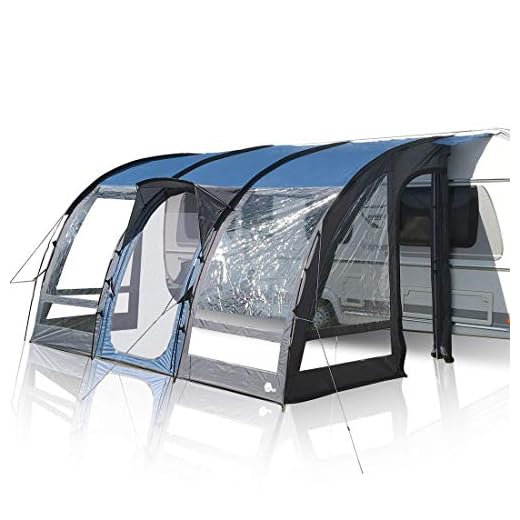 your GEAR toldo para caravanas Verona 390 Tienda para caravanas toldo para remolques Impermeable 5000mm toldo de Viaje Gris Azulado