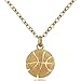 COLORFUL BLING Basketball Pendant Gold Silver Stainless Steel Chain Sports Necklace Hip-hop Jewelry Basketball Fans Gift-Female Gold