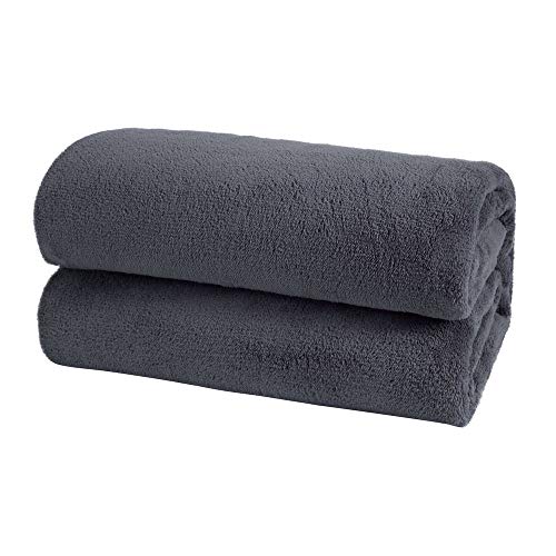 Mixibaby - Manta Extra Suave y cálida, Varios tamaños, Microfibra, Gris, 180 x 210 cm