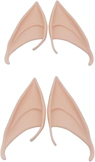 RORPOIR 2 Pares de Elfo Orelhas Falsas Roupas Fantasia de Roleplay Fantasia de Halloween Elfo Vampiro Orelhas de Fada de Silicone Orelhas de Fada de Látex Orelhas Falsas Cosplay Festa Adereço Orelhas de Elfo