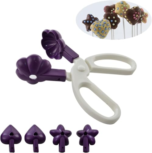 Rongchenghao Cake Pop Maker - Juego de moldes de silicona 3 en 1 con forma de corazón, flor y estrella