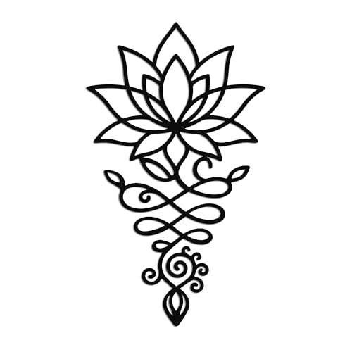 Slickss Lotus Wall Decor Minimalist Metal Art for Yoga Studio and Home
